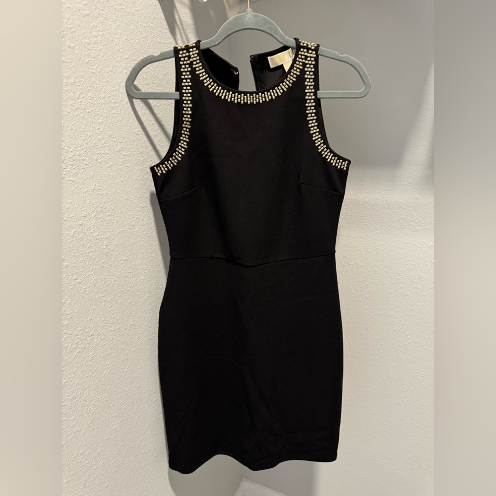 Michael Kors Black Halter Bodycon Mini Dress
